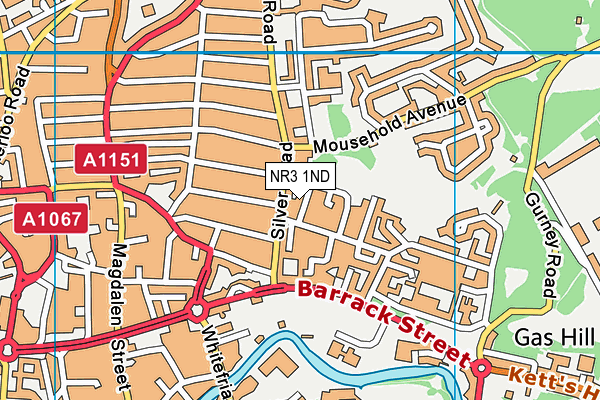 NR3 1ND map - OS VectorMap District (Ordnance Survey)