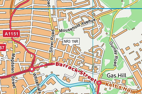 NR3 1NR map - OS VectorMap District (Ordnance Survey)