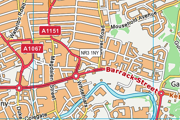 NR3 1NY map - OS VectorMap District (Ordnance Survey)