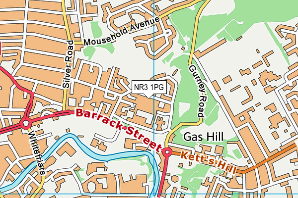 NR3 1PG map - OS VectorMap District (Ordnance Survey)