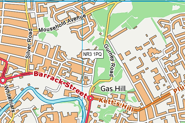 NR3 1PQ map - OS VectorMap District (Ordnance Survey)