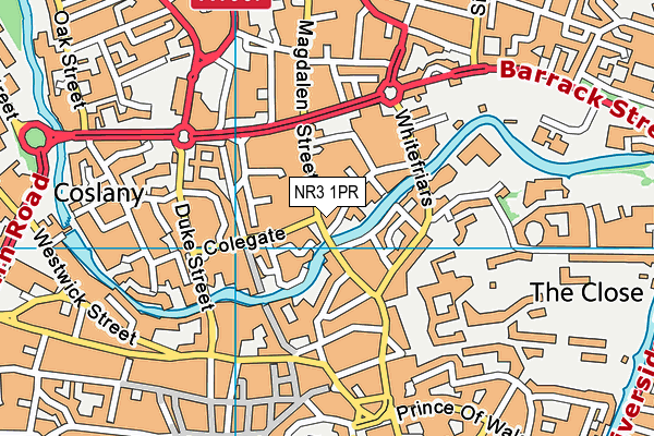 NR3 1PR map - OS VectorMap District (Ordnance Survey)