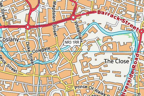 NR3 1RR map - OS VectorMap District (Ordnance Survey)