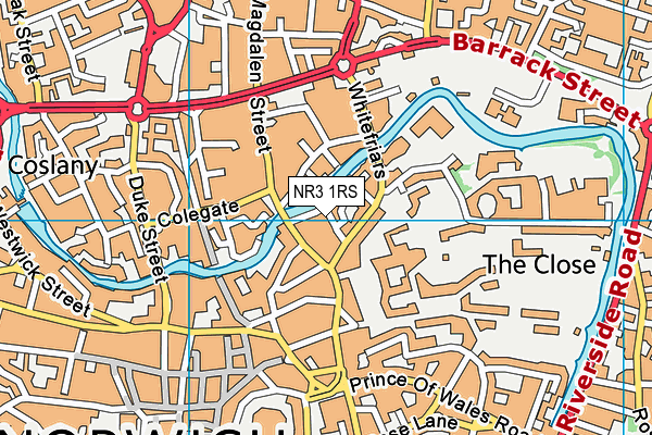 NR3 1RS map - OS VectorMap District (Ordnance Survey)