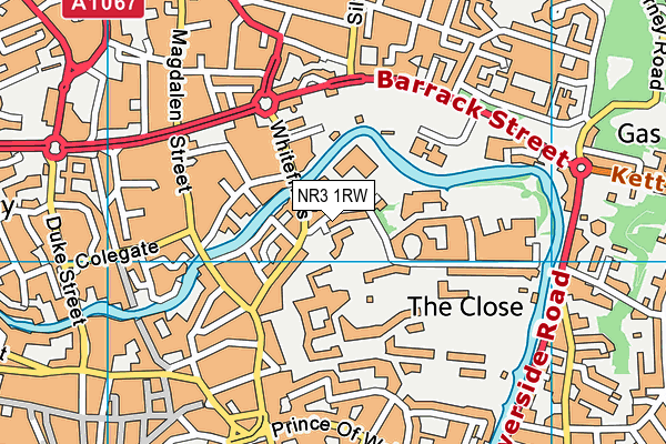 NR3 1RW map - OS VectorMap District (Ordnance Survey)