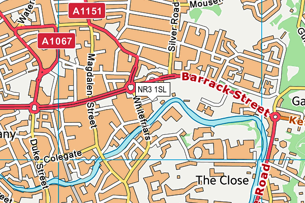 NR3 1SL map - OS VectorMap District (Ordnance Survey)