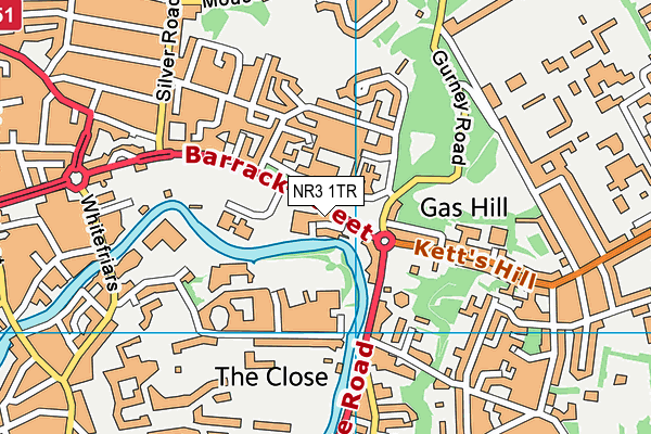 NR3 1TR map - OS VectorMap District (Ordnance Survey)