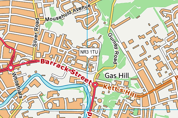 NR3 1TU map - OS VectorMap District (Ordnance Survey)