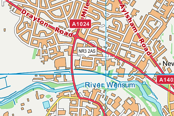 NR3 2AS map - OS VectorMap District (Ordnance Survey)