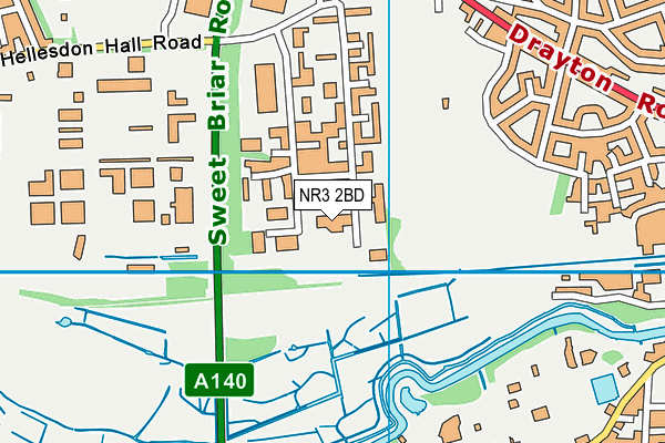 NR3 2BD map - OS VectorMap District (Ordnance Survey)