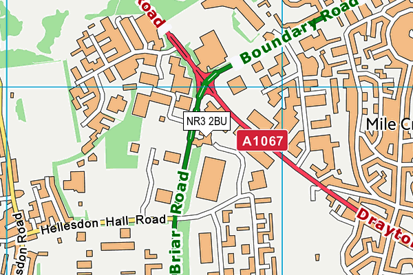 NR3 2BU map - OS VectorMap District (Ordnance Survey)