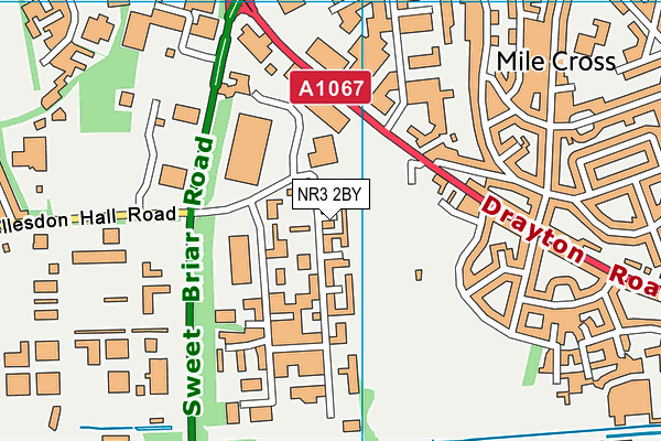 NR3 2BY map - OS VectorMap District (Ordnance Survey)