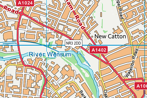 NR3 2DD map - OS VectorMap District (Ordnance Survey)