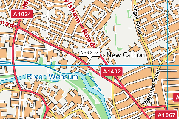 NR3 2DG map - OS VectorMap District (Ordnance Survey)