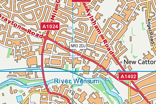 NR3 2DJ map - OS VectorMap District (Ordnance Survey)