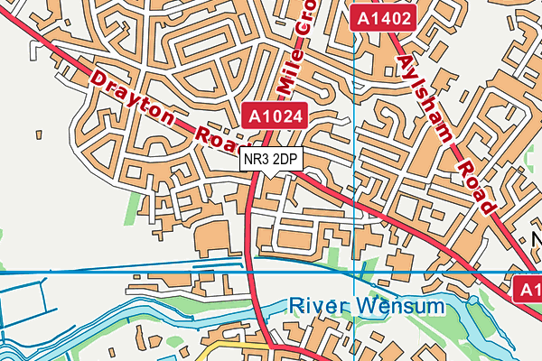 NR3 2DP map - OS VectorMap District (Ordnance Survey)