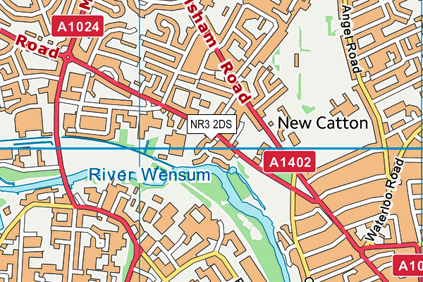 NR3 2DS map - OS VectorMap District (Ordnance Survey)