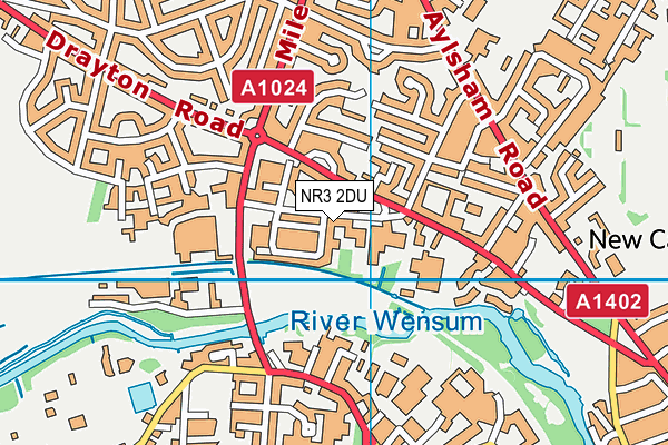 NR3 2DU map - OS VectorMap District (Ordnance Survey)