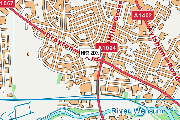 NR3 2DX map - OS VectorMap District (Ordnance Survey)