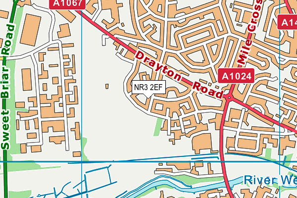 NR3 2EF map - OS VectorMap District (Ordnance Survey)