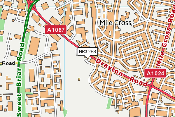 NR3 2ES map - OS VectorMap District (Ordnance Survey)