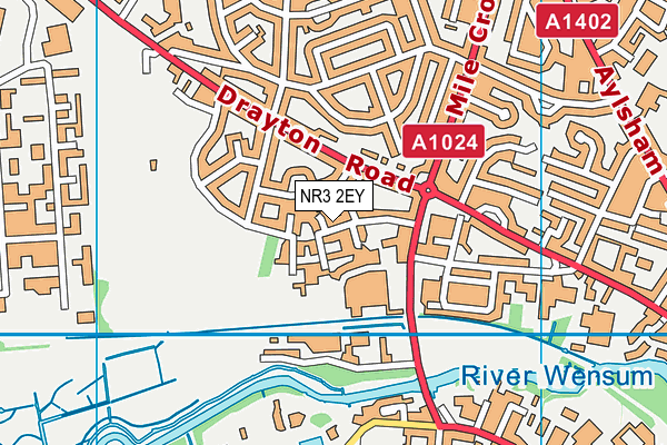 NR3 2EY map - OS VectorMap District (Ordnance Survey)