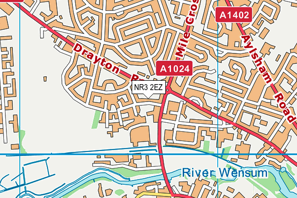 NR3 2EZ map - OS VectorMap District (Ordnance Survey)