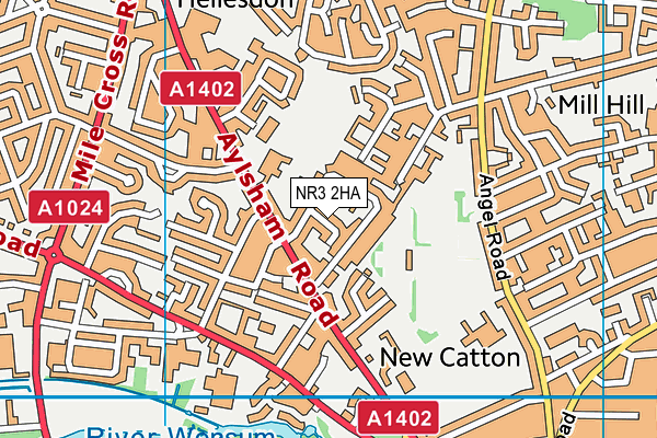 NR3 2HA map - OS VectorMap District (Ordnance Survey)