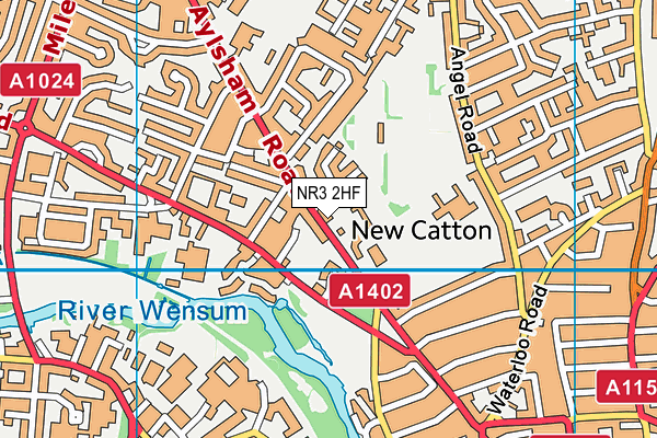 NR3 2HF map - OS VectorMap District (Ordnance Survey)