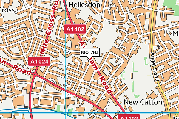 NR3 2HJ map - OS VectorMap District (Ordnance Survey)