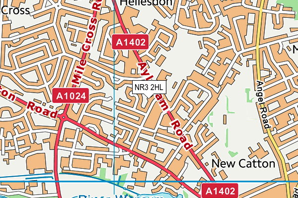 NR3 2HL map - OS VectorMap District (Ordnance Survey)