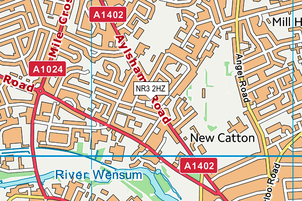 NR3 2HZ map - OS VectorMap District (Ordnance Survey)