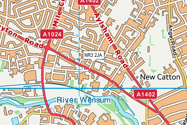 NR3 2JA map - OS VectorMap District (Ordnance Survey)