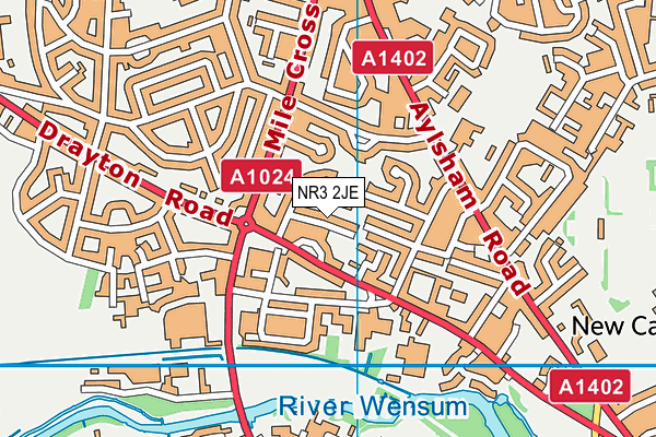 NR3 2JE map - OS VectorMap District (Ordnance Survey)