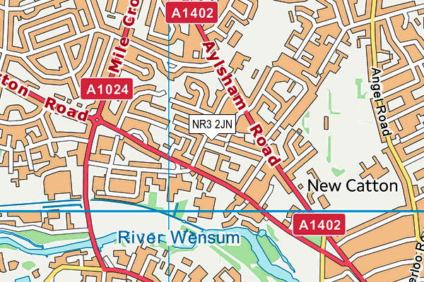 NR3 2JN map - OS VectorMap District (Ordnance Survey)