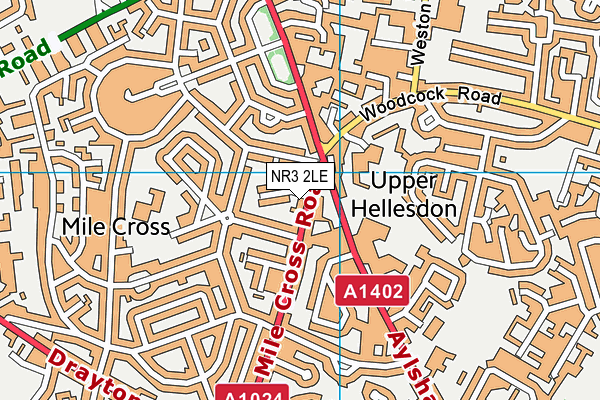 NR3 2LE map - OS VectorMap District (Ordnance Survey)