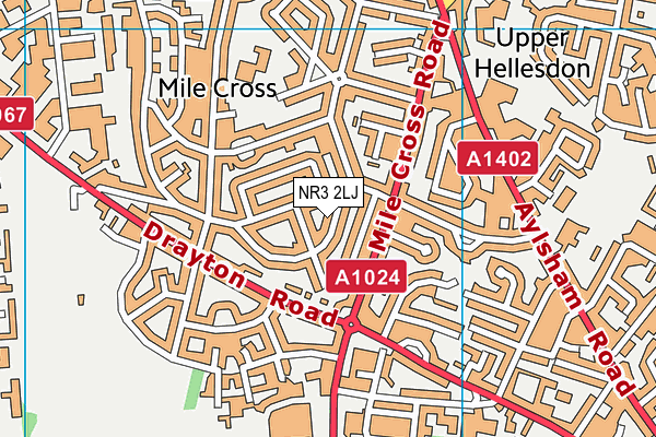 NR3 2LJ map - OS VectorMap District (Ordnance Survey)