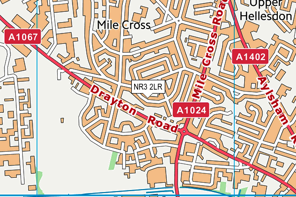 NR3 2LR map - OS VectorMap District (Ordnance Survey)