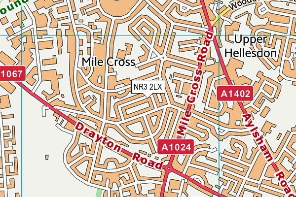 NR3 2LX map - OS VectorMap District (Ordnance Survey)