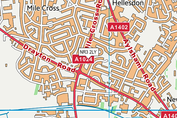 NR3 2LY map - OS VectorMap District (Ordnance Survey)