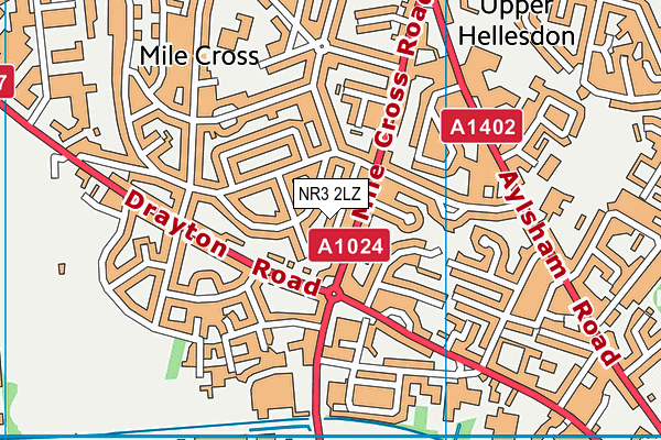 NR3 2LZ map - OS VectorMap District (Ordnance Survey)