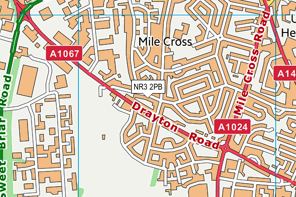 NR3 2PB map - OS VectorMap District (Ordnance Survey)