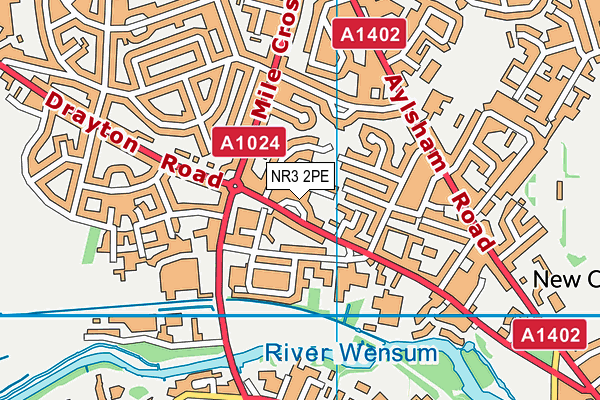NR3 2PE map - OS VectorMap District (Ordnance Survey)