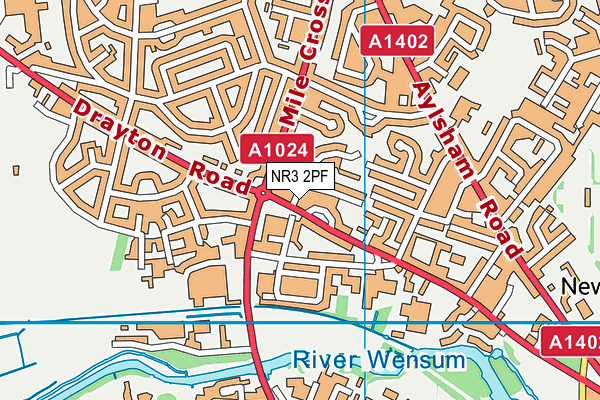 NR3 2PF map - OS VectorMap District (Ordnance Survey)
