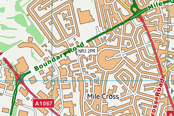 NR3 2PR map - OS VectorMap District (Ordnance Survey)