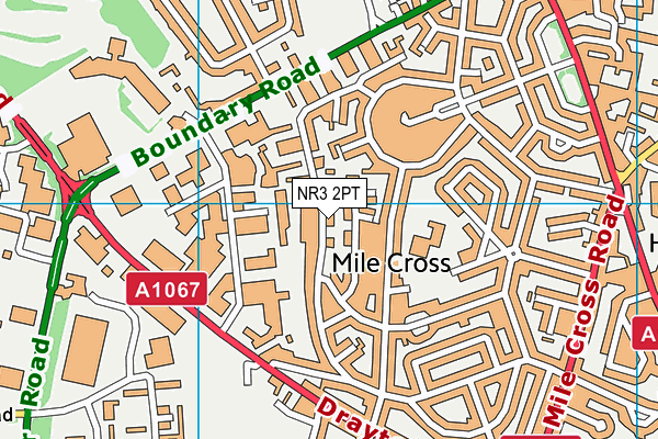 NR3 2PT map - OS VectorMap District (Ordnance Survey)