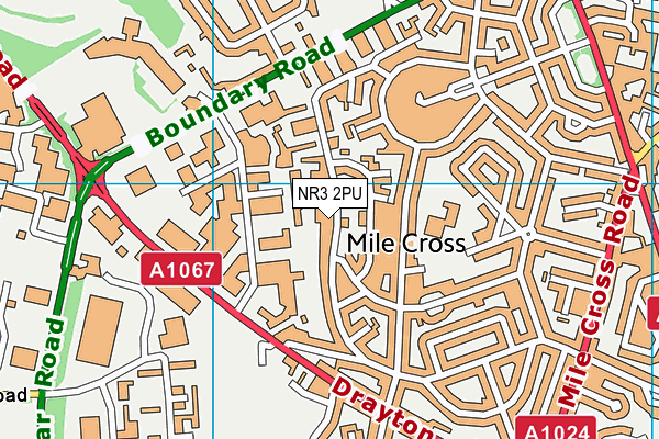 NR3 2PU map - OS VectorMap District (Ordnance Survey)