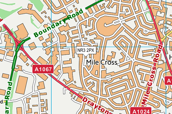 NR3 2PX map - OS VectorMap District (Ordnance Survey)