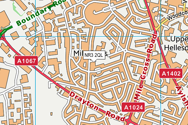 NR3 2QL map - OS VectorMap District (Ordnance Survey)