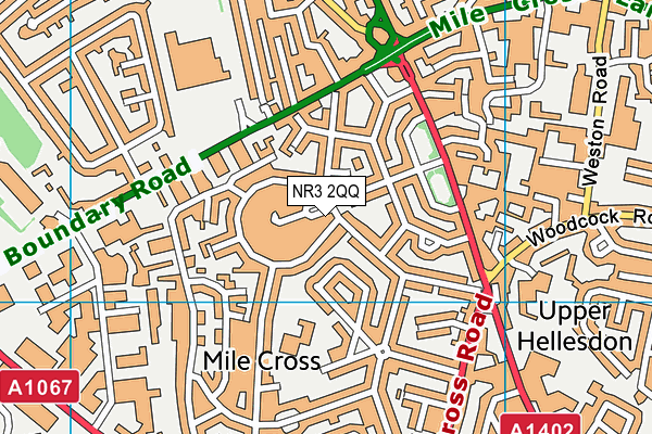 NR3 2QQ map - OS VectorMap District (Ordnance Survey)